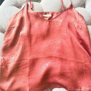 Elegant Mystree Red Satin Women's Top